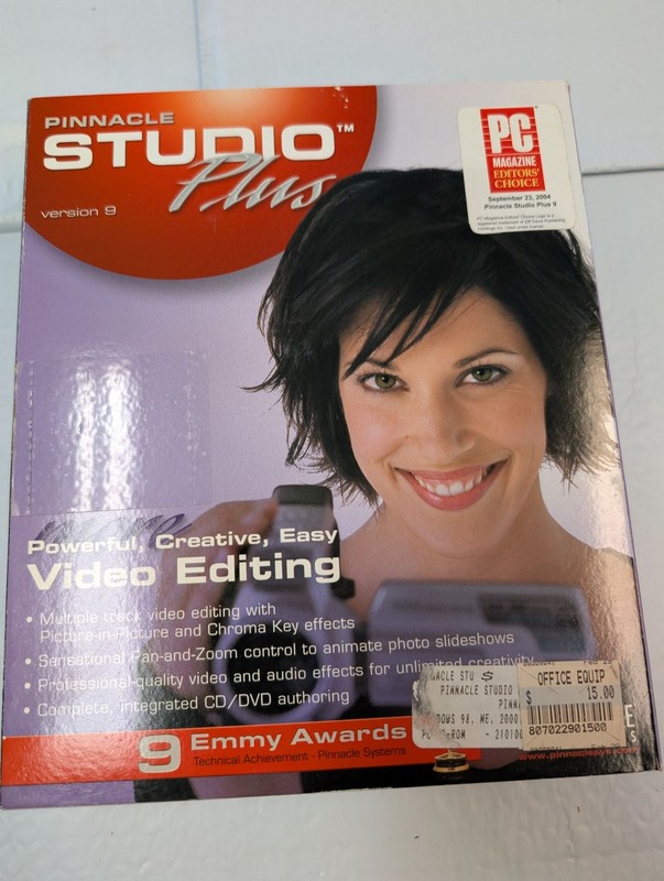 Pinnacle Studio Plus Version 9 Video Editing Software PC CD-ROM
