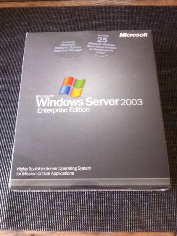 MS Windows Server 2003 Enterprise English, 32 Bit, 25 CALs with VAT Invoice
