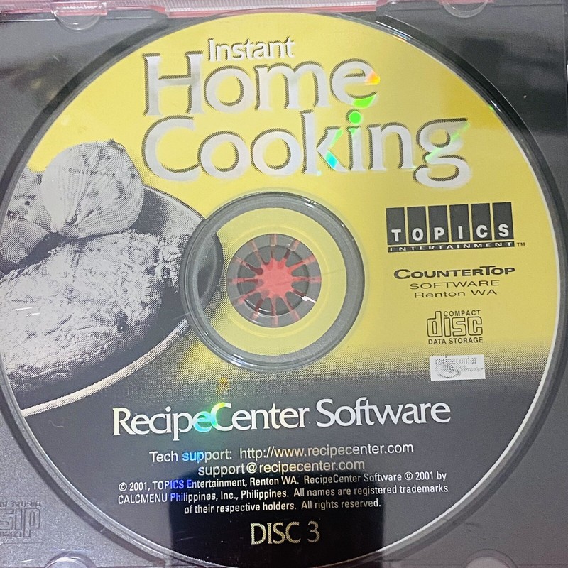 Instant Home Cooking Topics CD Software Set Of 4 Disc 1 2 3 4 gallery