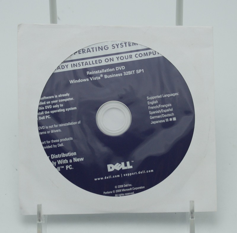 Dell Microsoft Windows Vista Business 32BIT SP1 Reinstallation DVD