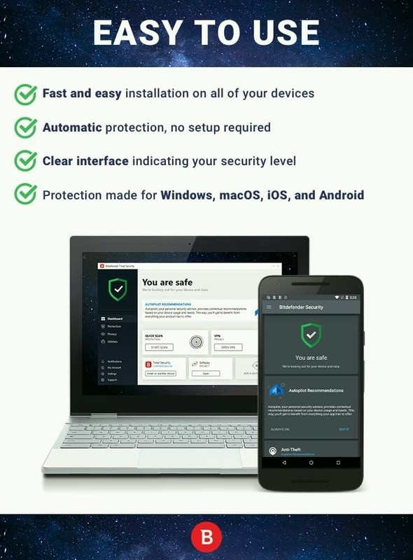Bitdefender Total Security 2025 | 1-3 Years | 10 Devices | Windows Mac Android gallery