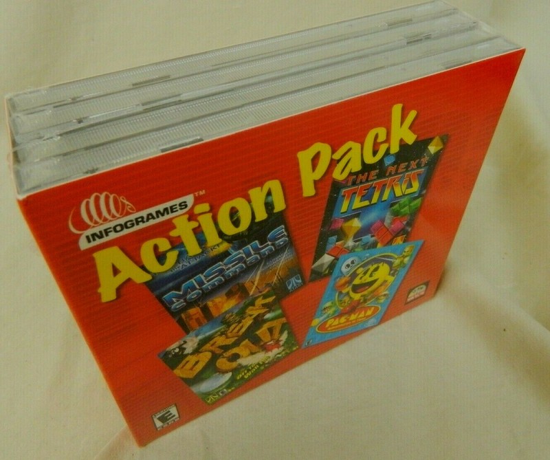 Action Pack Computer Games CD ROM Pac-Man Break Out Tetris Sealed Infogrames gallery