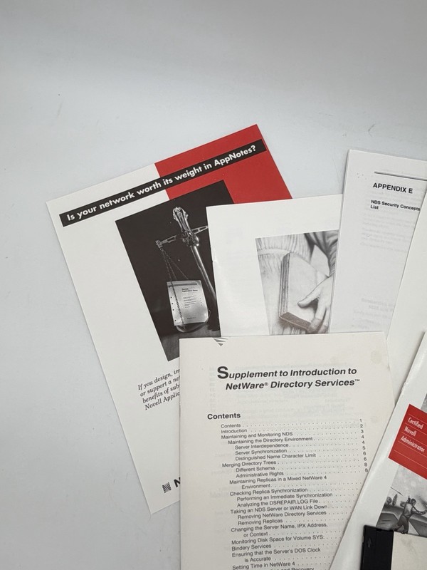 NOVELL Netware 4 CDs Client Software Operating System Online Floppy Discs Lot gallery