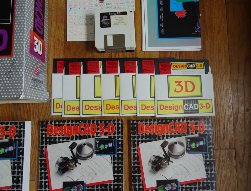 Vintage MS-Dos Floppy Disc DesignCAD 3D Software IBM PC gallery