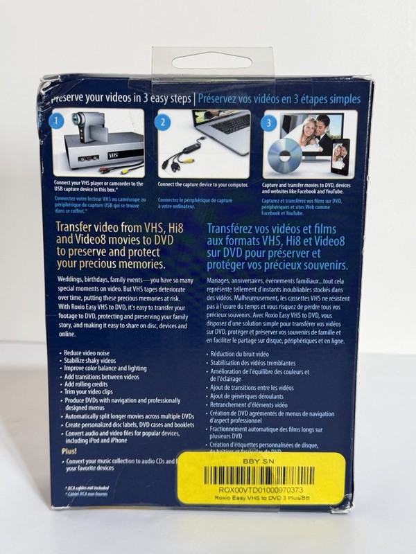 Roxio Easy VHS To DVD 3 Plus Convertor VHS Video Hi8 & Video8 Movies To DVD gallery