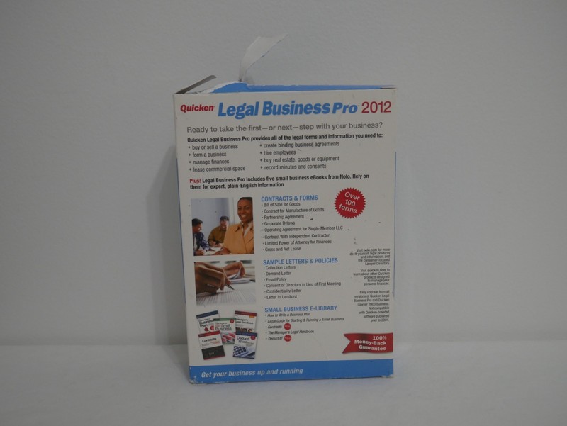 Quicken Nolo Legal Business Pro 2012 Contracts Forms Taxes Windows 10 , 7 ,Vista gallery