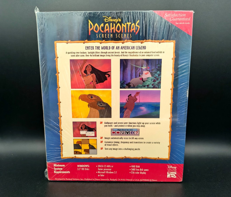 Pocahontas Screen Scenes (PC/DOS, 1995, Disney, 3.5" Floppy) - SEALED gallery