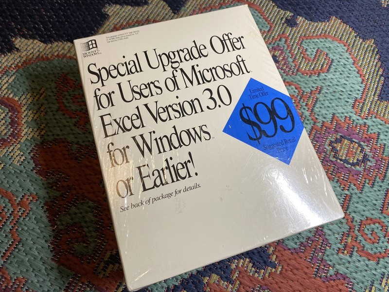 Microsoft Excel 3.0 or Earlier for Windows Upgrade 1992 VNTG New OPEN SEAL