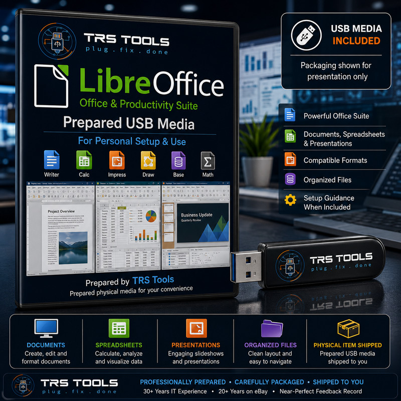 LibreOffice USB Prepared Physical Media Office Suite