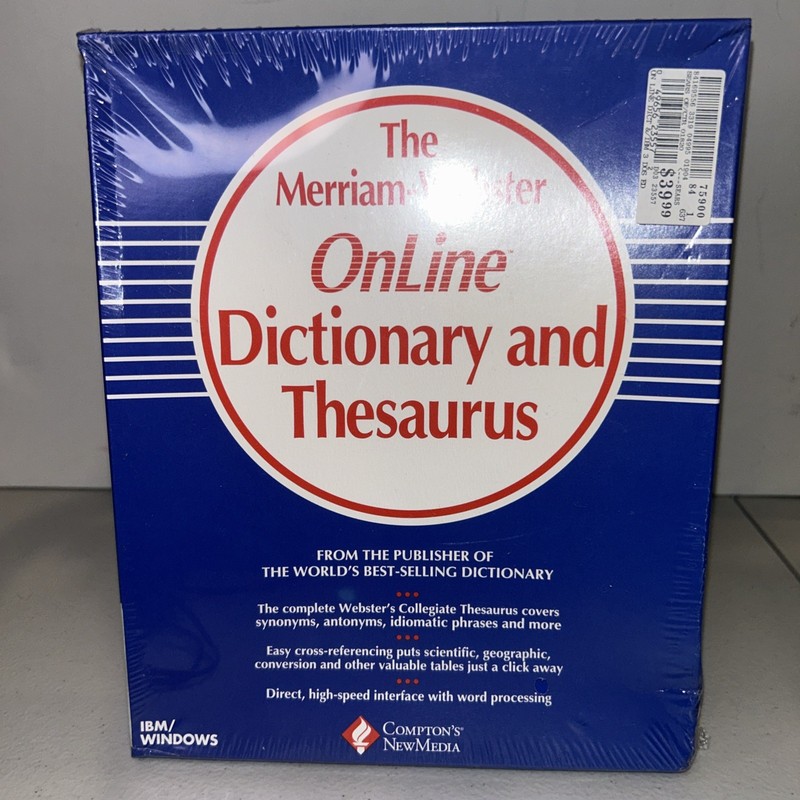 Merriam-Webster Dictionary_America’s Dictionary And Thesaurus CD-ROM New Sealed!