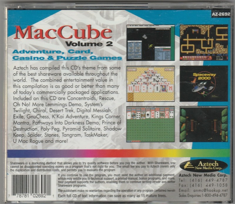 MacCube Adventure, Card & Puzzle Volume 2 by Aztech New Media Corp for MAC 1995 gallery