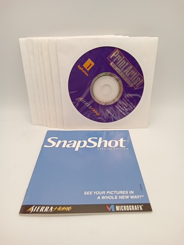 PRINT ARTIST PLATINUM SIERRA SNAPSHOT PC WIN 95 7-CD-ROMS Software Used gallery