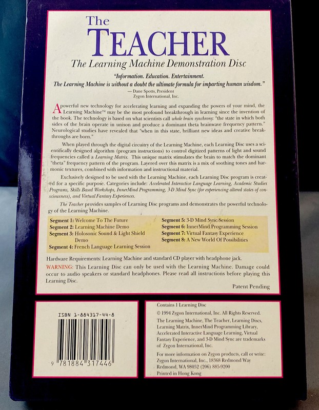 New Zygon Learning Machine Demo Disc - The Teacher - Learning Disc - CD gallery