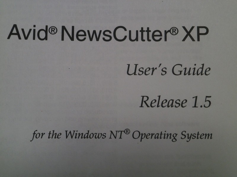 Avid Newscutter XP Users Guide Rel 1.5 -0130-04644-01-A gallery