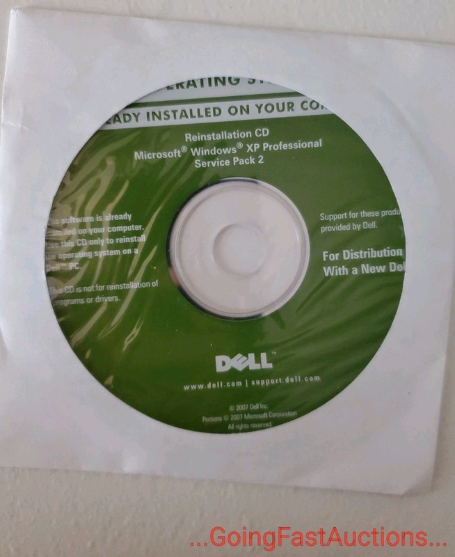 Dell OEM Microsoft Windows XP Professional Pro SP2 Reinstallation CD New Sealed