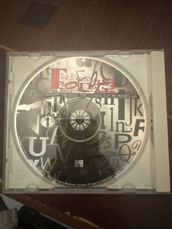 Two Thousand Fonts Fantazia Concepts 1994 PC CD-ROM (DISC ONLY) VINTAGE!