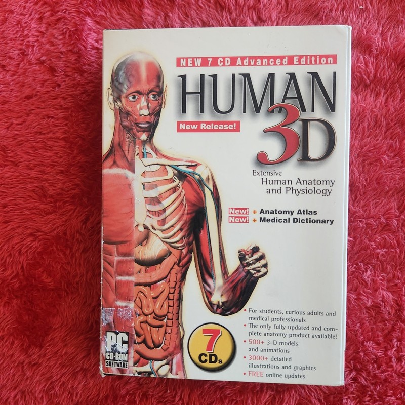 Human 3D CD-ROM 7 disc by Mega Systems for Windows 98 / 2000 / NT / XP