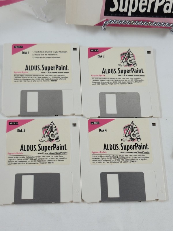 Aldus SuperPaint 3.5 for Macintosh Vintage Graphics Software 3.5" Floppy Disks gallery