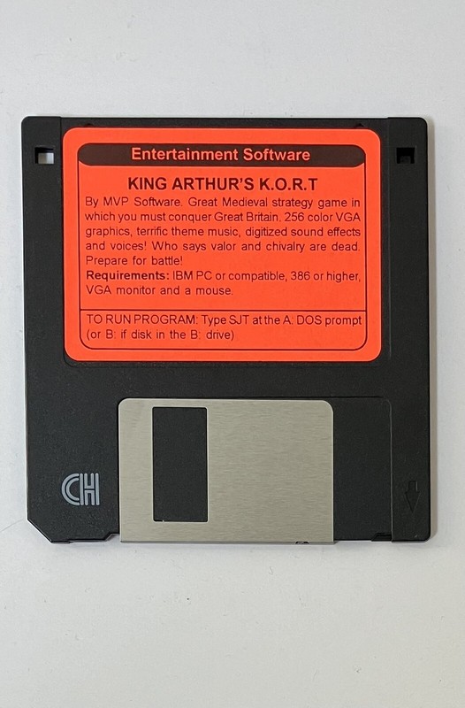 King Arthur’s K.O.R.T. IBM PC Game 3.5 Inch Floppy Disk Shareware Version