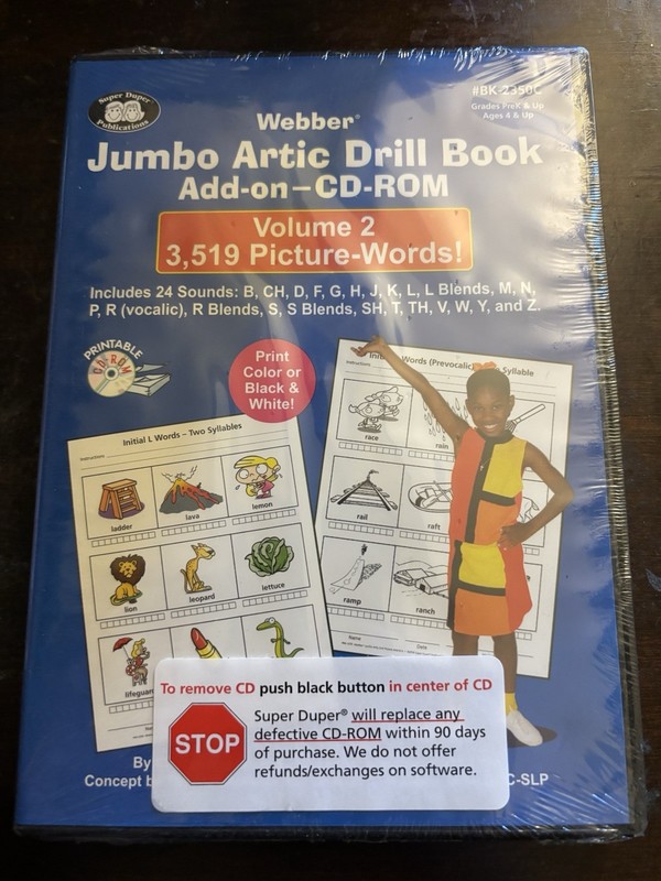 Webber Jumbo Artic Drill Book Add On Cd Rom Volume 2 3519 Words New Sealed