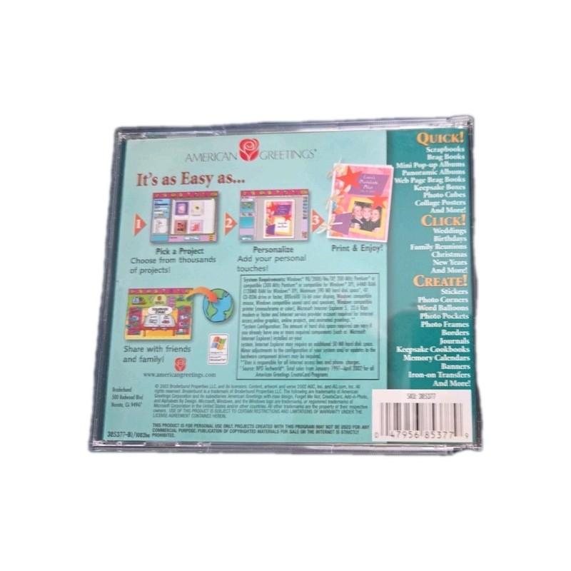 American Greetings Scrapbooks & More CD Version 7 PC Software gallery