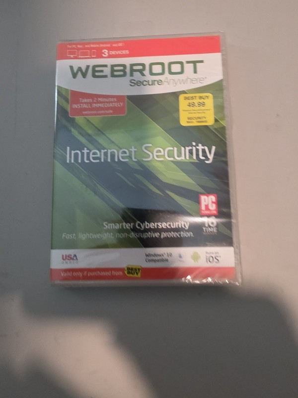 Webroot SecureAnywhere Internet Security 3-Device | NEW Sealed | 2023+ Key Code