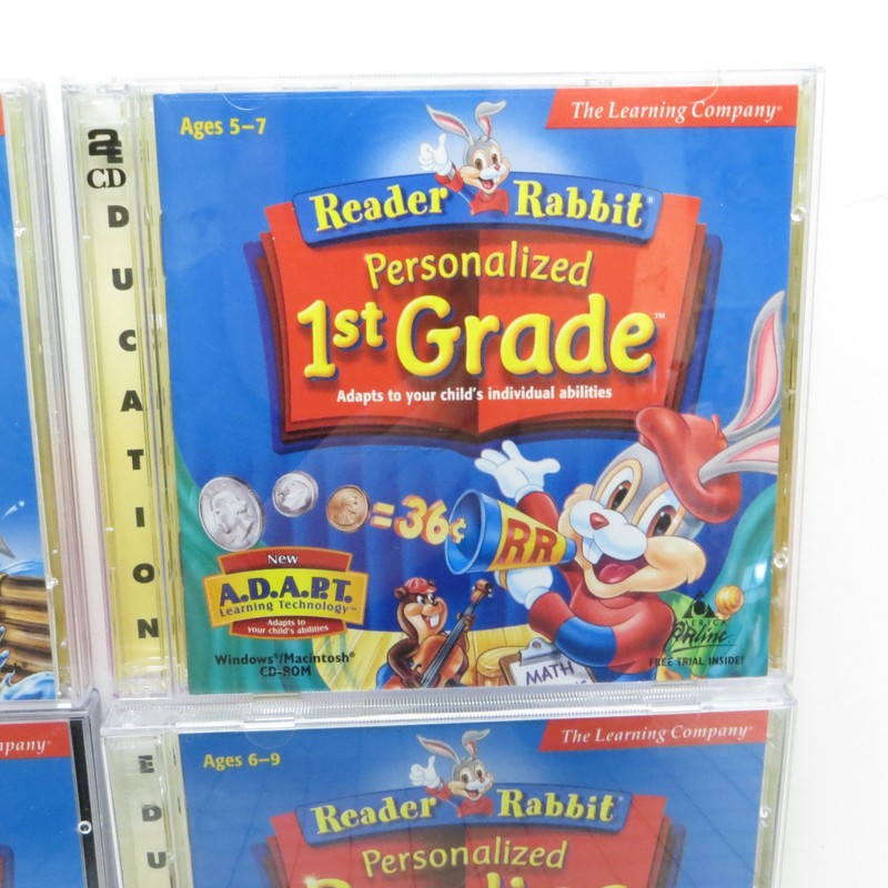 Reader Rabbit Personalized Reading Learning Games CD-ROM Win Mac 1999 Set of 4 gallery