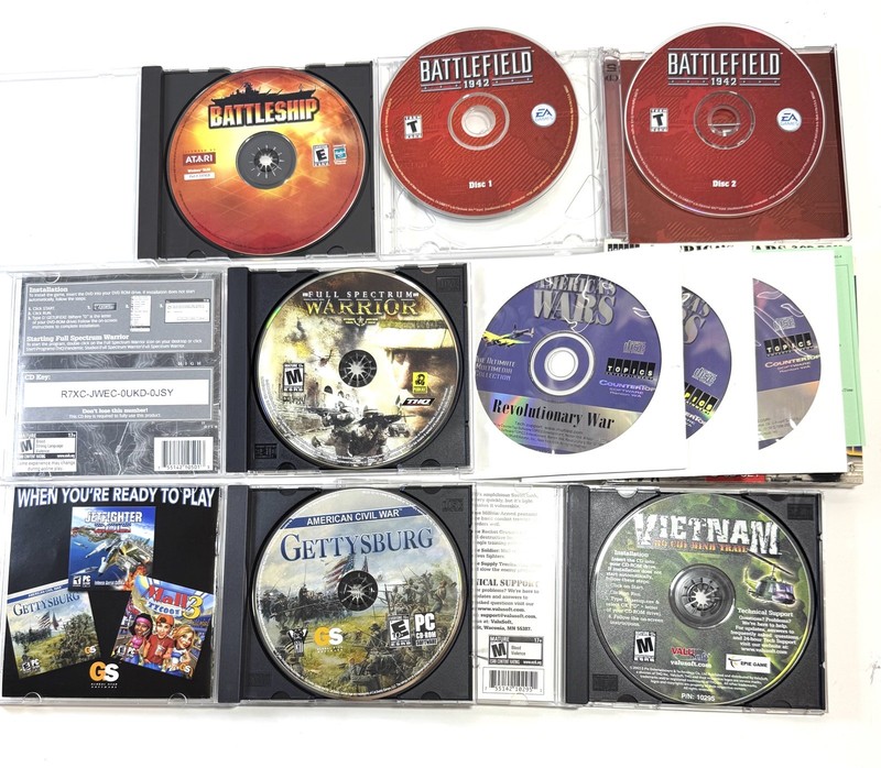 War PC Game Lot - Battlefield 1942, Vietnam, Americas Wars, Gettysburg & More! gallery