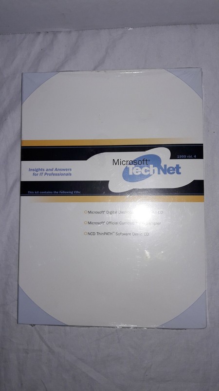 Microsoft Technet, 1999, Vol. 4, 3 CD’s, Microsoft Corp. 1999