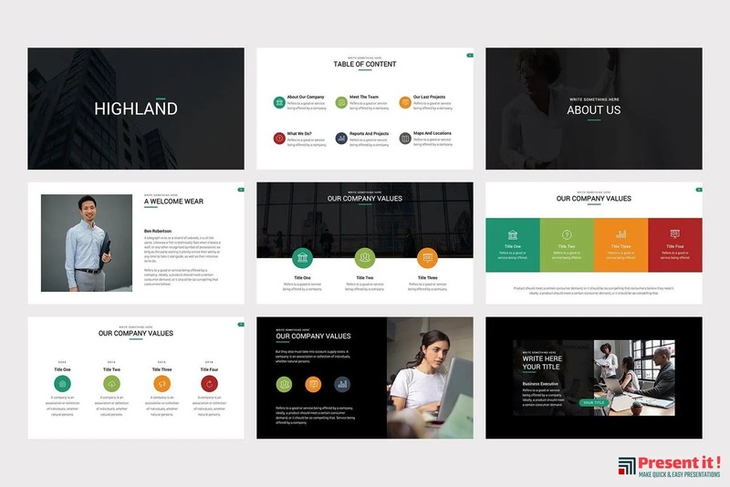 Highland Marketing PowerPoint Template