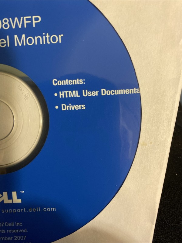 Dell E198WFP LCD Flat Panel Monitor CD Drivers/User Documents Unused gallery