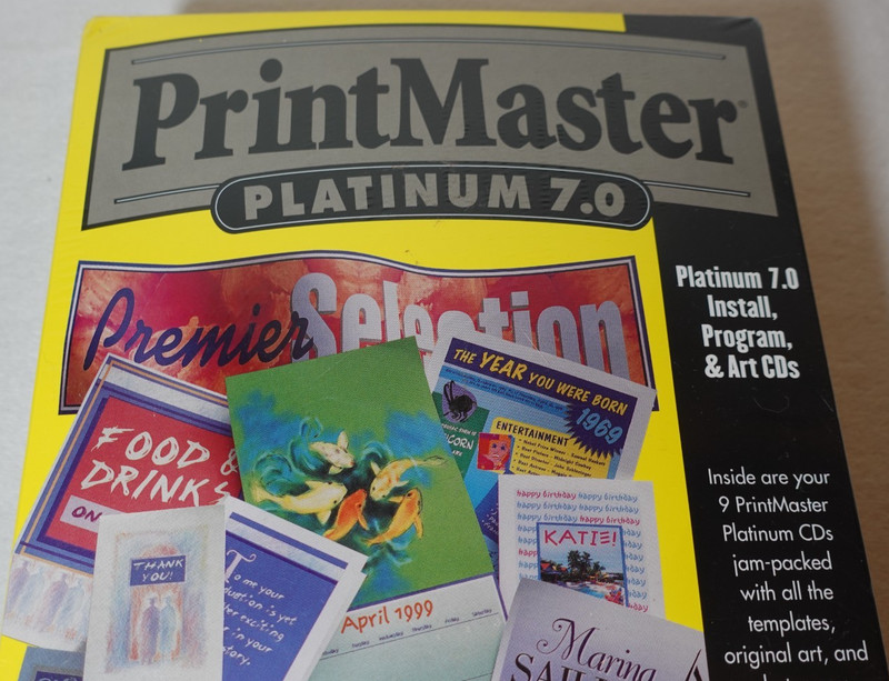 PrintMaster Platinum 7.0 Art Templates Print Projects Original Unused Sealed gallery