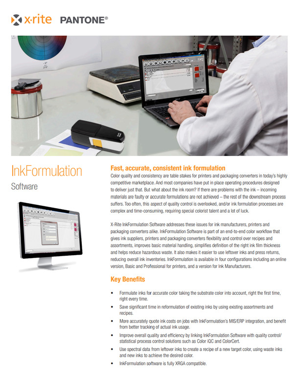 X-Rite InkFormulation 6 - BRAND NEW LICENSE OF X-RITE INK FORMULATION 6 SOFTWARE gallery