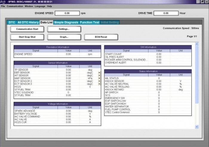 Dr H Honda HDS Marine Diagnostic Software update ver29 up to 2023 models gallery
