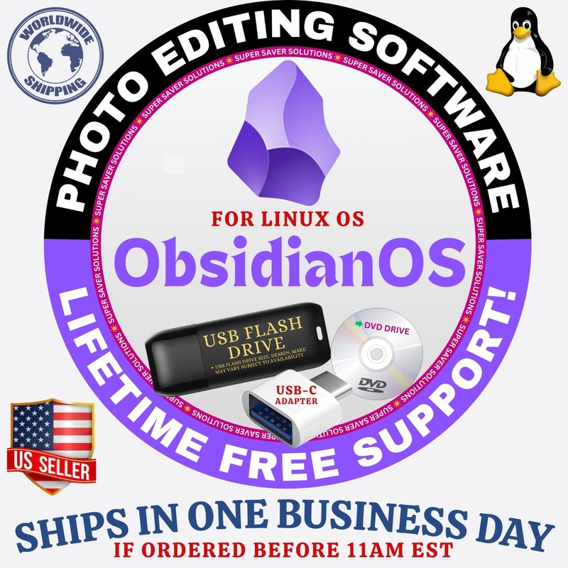 OBSIDIAN LINUX OS | NEWEST BUILDS ISO | DVD, USB + COMBOS | FAST SHIPPING