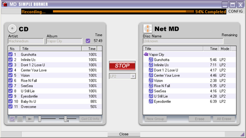 Sony Sonic Stage 4.3 Utimate Edition - NetMD Minidisc Interface gallery