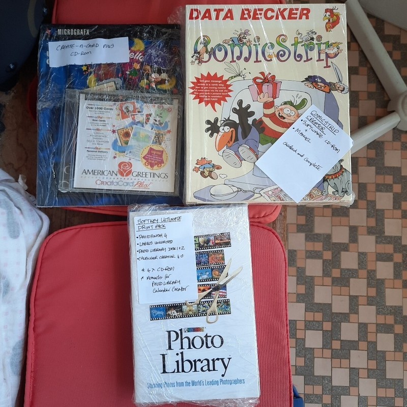 American Greetings Creatacard Micrografx Data Becker Comics strip Vintage PC Win