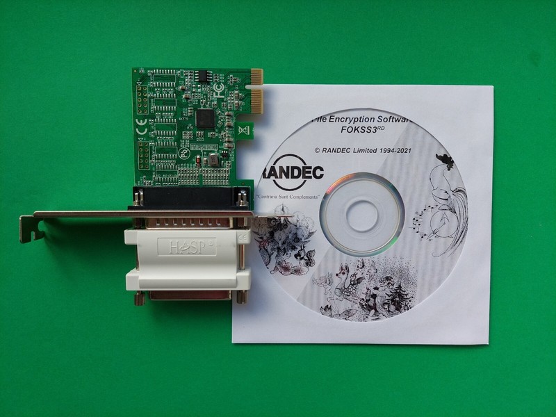 RANDEC FOKSS4th MAX Software+Aladdin HASP LPT HASP4 M4 Security Key+PCIe Card