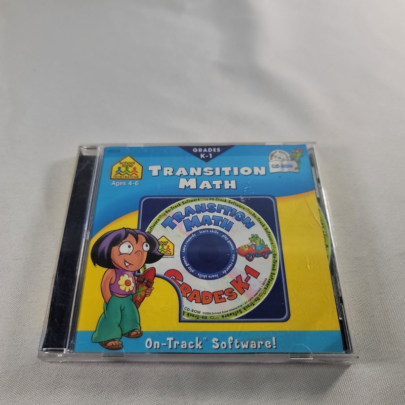 School Zone Transition Math K-1 CD-ROM windows 95/98 Vintage