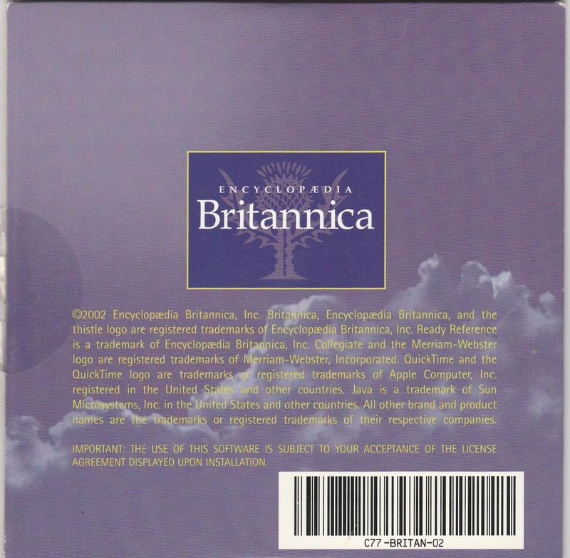 Encyclopedia Britannica CD-Rom for Windows 95/98/2000/Me/XP/NT & Mac OS X/iMac gallery
