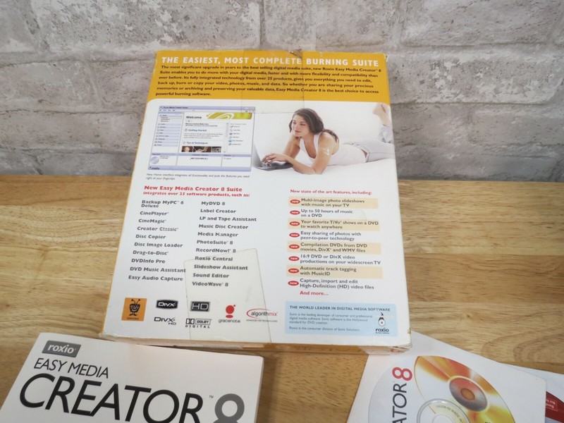Roxio Easy Media Creator 8 Suite Software PC DVD Burning Edit Burn Complete Set gallery