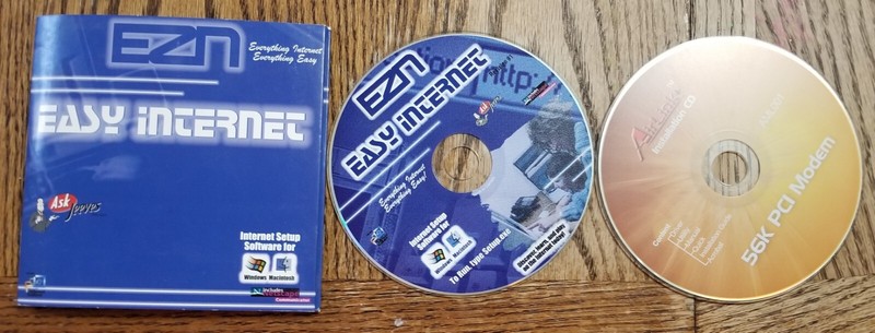 EZN Easy Internet Revision 91 CD Setup Software & AirLink 56k Modem Install CD