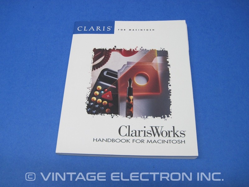 Vintage Apple Macintosh ClarisWorks HANDBOOK MANUAL – (manual only, NO software)