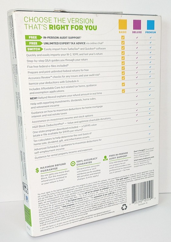 H&R Block 2015 Federal Basic Simple Tax Software Windows and Mac New Sealed gallery