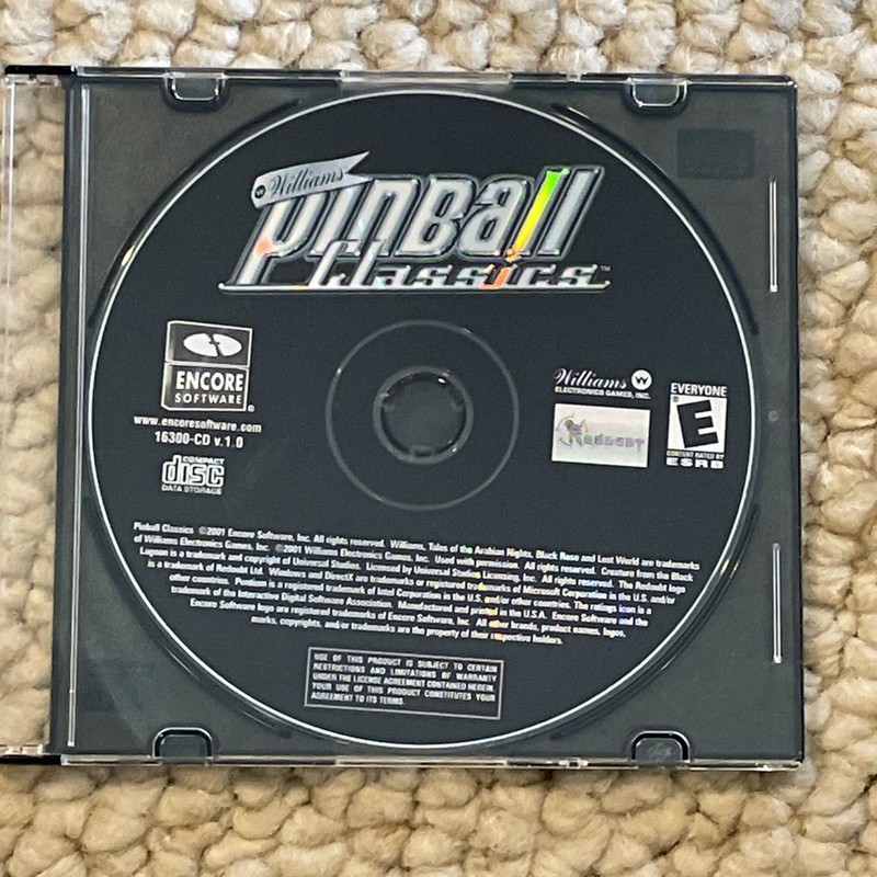 Williams Pinball Classics PC CD arcade tables games! Lost World, Black Rose