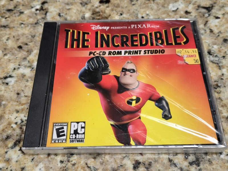 Disney Pixar The Incredibles PC-CD ROM Print Studio New Sealed VTG