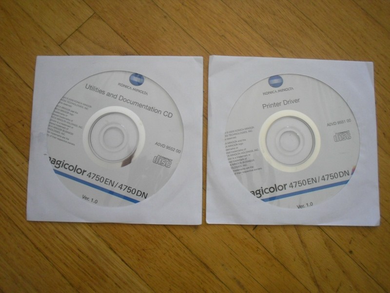 Genuine Konica Minolta Magicolor 4750EN Printer CD Software Drivers Utilities