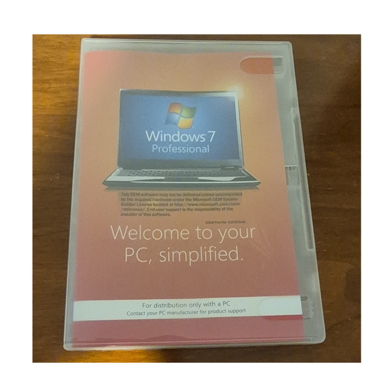 Microsoft Windows 7 Professional OEM DVD English PC Operating System 1 Device