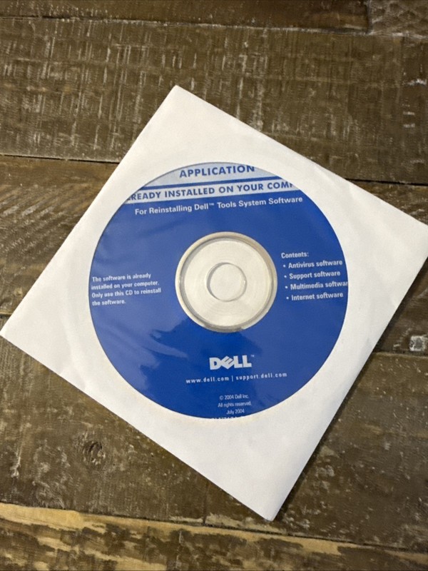 Dell Application Tools System Software PC Cd Rom