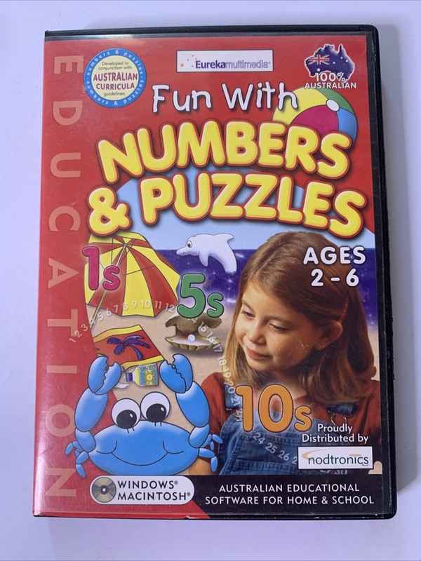 Fun With Numbers & Puzzles PC CD-ROM Windows MAC Educational Software
